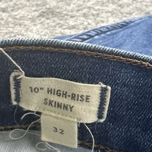 Madewell Jeans Women 32 Blue Skinny 10 inch High-Rise Tapered Stretch Brinville - Picture 5 of 14